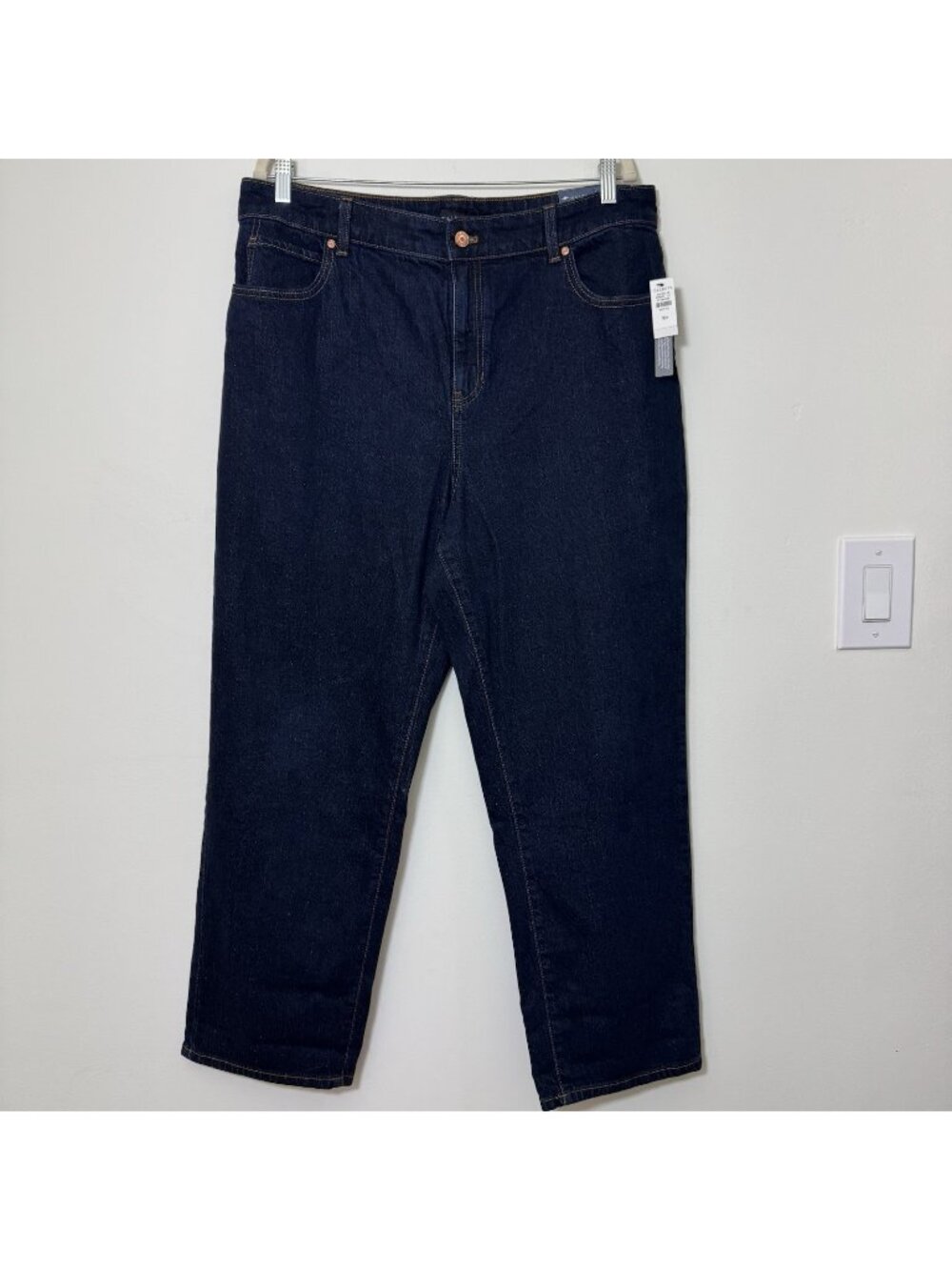 Talbots Women’s High Waist Relaxed Jeans Size 16 Petites Straight Leg New